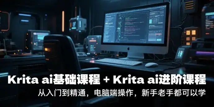 krita ai基础课程+Krita ai进阶课程,从入门到精通,电脑端操作,新手老手都可以学