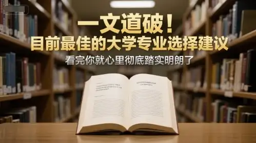 【精】付费文章:一文道破!目前最佳的大学专业选择建议,看完你就心里彻底踏实明朗了-优优云创
