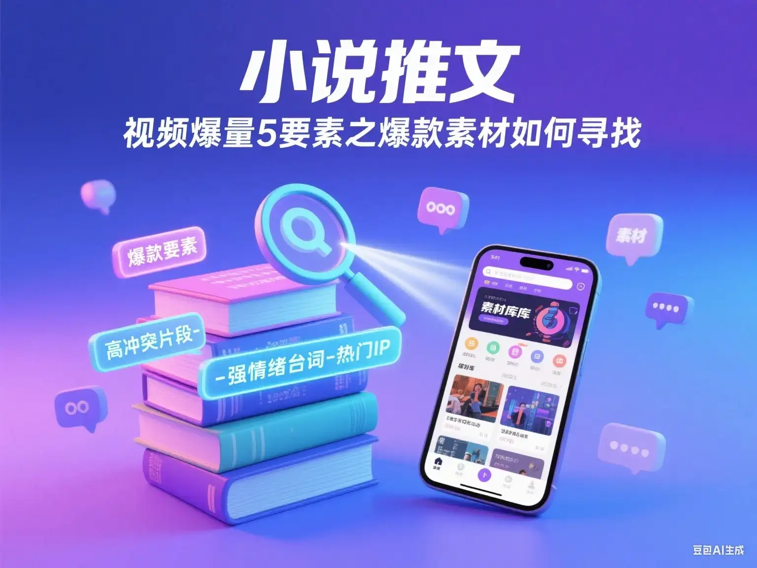 小说推文 视频爆量5要素之爆款素材如何寻找-创业猫 小说推文 视频爆量5要素之爆款素材如何寻找-创业猫