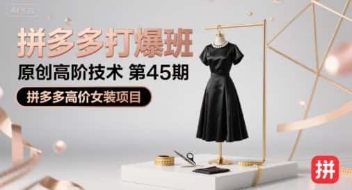 拼多多打爆班原创高阶技术第45期,拼多多高价女装项目