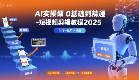 【精】AI实操课0基础到精通-短视频剪辑教程2025-创业猫 【精】AI实操课0基础到精通-短视频剪辑教程2025-创业猫
