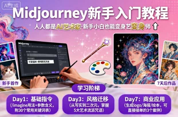 midjourney新手入门教程:人人都是AI艺术家,新手小白也能变身艺术大师-云创网 midjourney新手入门教程:人人都是AI艺术家,新手小白也能变身艺术大师-云创网
