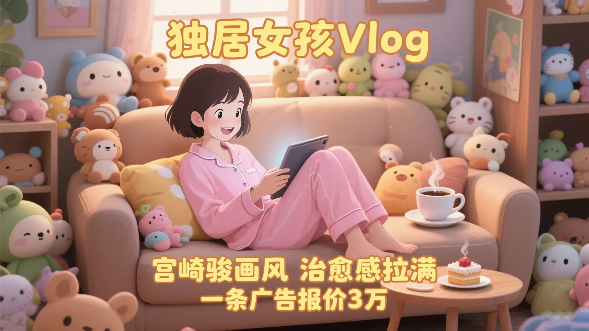 用AI制作独居女孩Vlog,治愈感拉满,单个账号涨粉71万,一条广告报价3万-副业吧