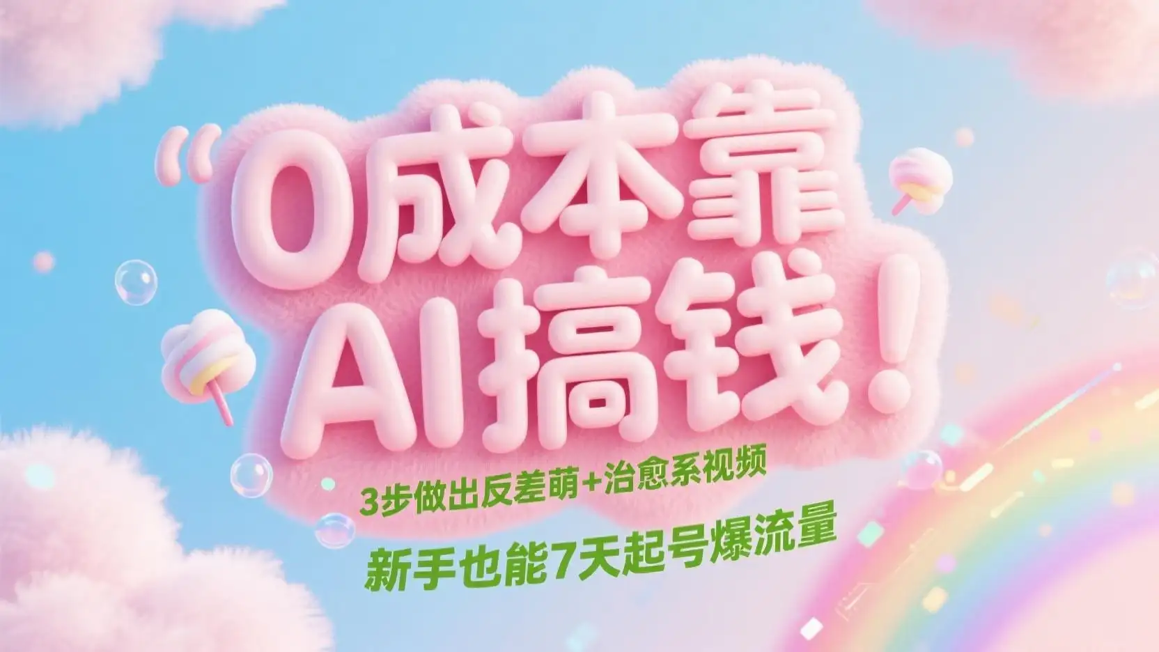 AI制作出反差萌+治愈系视频,新手也能7天起号爆流量,单日变现1000+-创业猫 AI制作出反差萌+治愈系视频,新手也能7天起号爆流量,单日变现1000+-创业猫