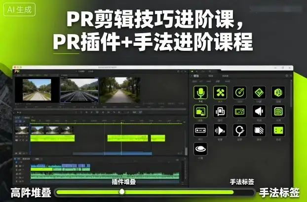 【精】PR剪辑技巧进阶课,PR插件+手法进阶课程-创业猫 【精】PR剪辑技巧进阶课,PR插件+手法进阶课程-创业猫