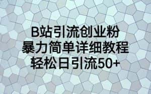 B站引流创业粉,暴力简单详细教程,轻松日引流50+-副业吧