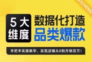 5大维度,数据化打造电商品类爆款特训营,一套高效运营爆款方法论-副业吧