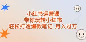 小红书运营课，带你玩转小红书，轻松打造爆款笔记 月入过万-优优云创