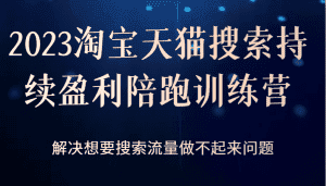 2023淘宝天猫搜索持续盈利陪跑训练营，解决想要搜索流量做不起来问题-优优云创