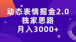 动态表情掘金2.0独家思路 月入3000+，快手过原创独家思路-优优云创