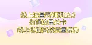 线上流量密训班19.0，打通流量关卡，线上也能实战流量破局-优优云创