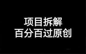 项目拆解百分百过原创，解决项目拆解赛道难过原创的问题-副业吧