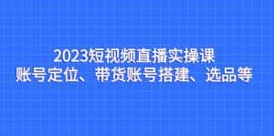 2023短视频直播实操课，账号定位、带货账号搭建、选品等-副业吧