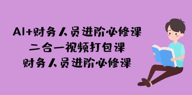 AI + 财务人员进阶必修课二合一视频打包课，财务人员进阶必修课-优优云创