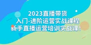 2023直播带货入门-进阶运营实战课程：新手直播运营培训实战课-优优云创