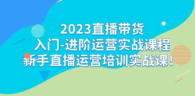 2023直播带货入门-进阶运营实战课程：新手直播运营培训实战课-优优云创