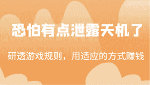某公众号付费文章：研透游戏规则，用适应的方式赚钱，这几段话，恐怕有点泄露天机了！-优优云创
