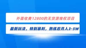 全网首发！外面收费12800的无货源维权最新暴利玩法，轻松月入3-5W-优优云创