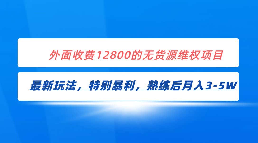 全网首发！外面收费12800的无货源维权最新暴利玩法，轻松月入3-5W-优优云创