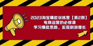 2023淘宝爆款训练营【第2期】电商运营的必修课，学习爆款思路 实现利润增长-副业吧