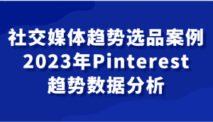 社交媒体趋势选品案例,2023年Pinterest趋势数据分析课-副业吧