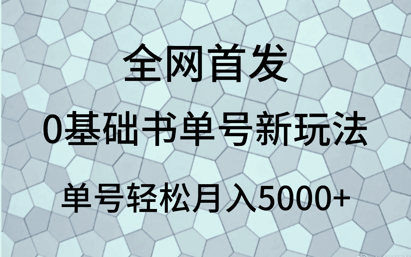 0基础书单号新玩法，操作简单，单号轻松月入5000+-优优云创
