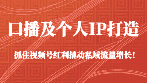 口播及个人IP打造，抓住视频号红利撬动私域流量增长！（45节课）-副业吧