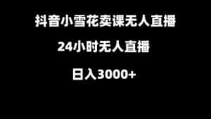 抖音小雪花卖缝补收纳教学视频课程，无人直播日入3000+-副业吧