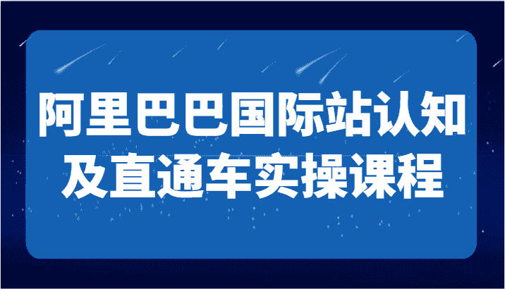 阿里巴巴国际站认知及直通车实操课-国际地产逻辑、国际站运营定位、TOP商家运营思路-副业吧