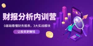 （4097期）《财报分析内训营》0基础看懂财务报表，3大应用实战模块，让投资更赚钱-副业吧