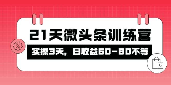 (4129期)被忽视的微头条,21天微头条训练营,实操3天,日收益60-80不等-副业吧