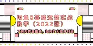 （4196期）闲鱼0基础运营实战教学（2022版）了解无货源模式，如何扩大提升利润-副业吧