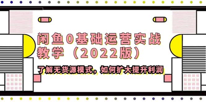 （4196期）闲鱼0基础运营实战教学（2022版）了解无货源模式，如何扩大提升利润-优优云创