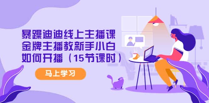 （4203期）暴躁迪迪线上主播课，金牌主播教新手小白如何开播（15节课时）-优优云创