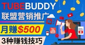 (4206期)推广TubeBuddy联盟营销项目,完全免费的推广方法,轻松月赚500美元-优优云创