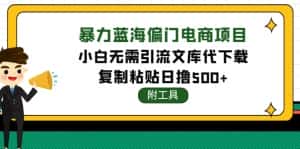 （4289期）稳定蓝海文库代下载项目，小白无需引流暴力撸金日入1000+（附带工具）-优优云创