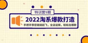 （4334期）2022淘系爆款打造特训营9期：手把手带您链接起飞，全店运销，轻松出爆款-优优云创