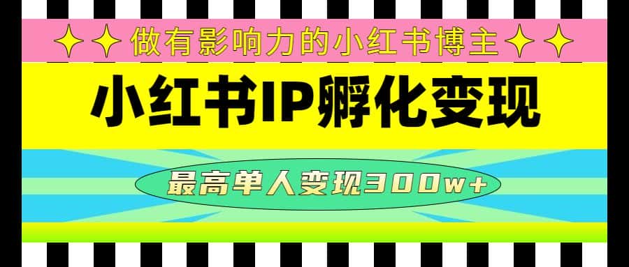 (4612期)某收费培训-小红书IP孵化变现:做有影响力的小红书博主,最高单人变现300w+-优优云创