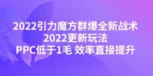 （4368期）2022引力魔方群爆全新战术：2022更新玩法，PPC低于1毛 效率直接提升-优优云创