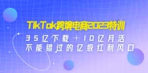 （4702期）TikTok跨境电商2023特训：35亿下载＋10亿月活，不能错过的亿级红利风口-优优云创