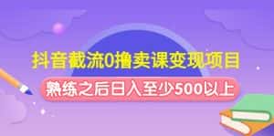 (4727期)抖音截流0撸卖课变现项目:这个玩法熟练之后日入至少500以上-副业吧
