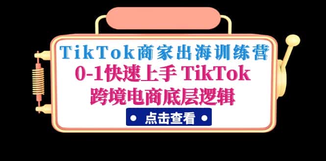 （4795期）TikTok商家出海训练营：0-1快速上手 TikTok跨境电商底层逻辑(无中创水印)-优优云创