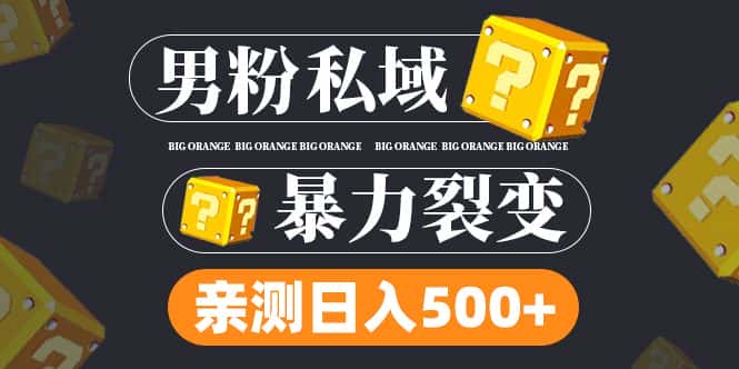 （4880期）男粉私域项目：亲测男粉裂变日入500+（视频教程）-优优云创