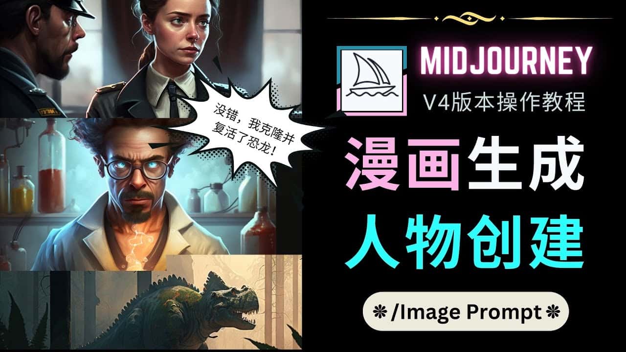 （4899期）Midjourney V4版本操作教程：2个简单参数，完成漫画生成，人物创建-优优云创
