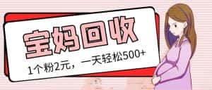 （5169期）最新宝妈粉回收变现计划及胎教音乐高端变现玩法全套教程！（非老玩法）-副业吧