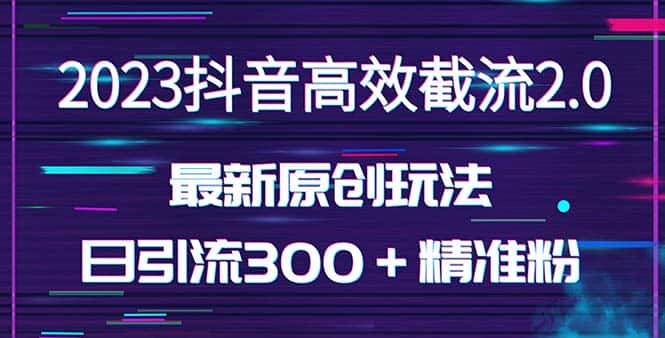 （5293期）日引300＋创业粉，独家抖音高效截流2.0玩法（价值1280）-优优云创