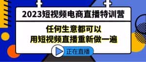 （5319期）2023短视频电商直播特训营，任何生意都可以用短视频直播重新做一遍-优优云创