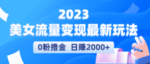 (5428期)2023美女流量变现最新玩法,0粉撸金,日赚2000+,实测日引流300+-副业吧