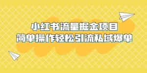 （5451期）外面收费398小红书流量掘金项目，简单操作轻松引流私域爆单-优优云创