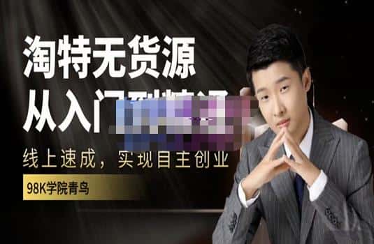98k学院的淘特无货源线上速成课，从入门到精通，让你最小投入，最高回报-副业吧